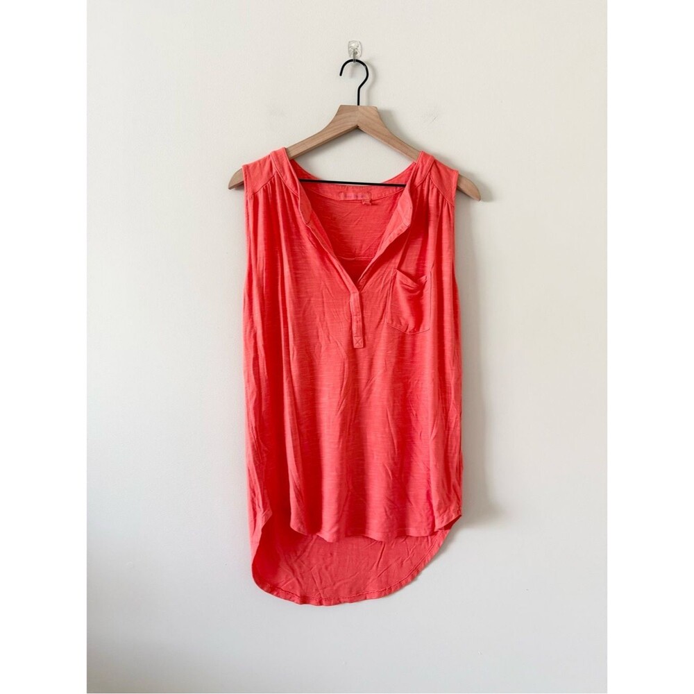 Fresh Produce Sleeveless Coral V-Neck Tunic Camisole Size S